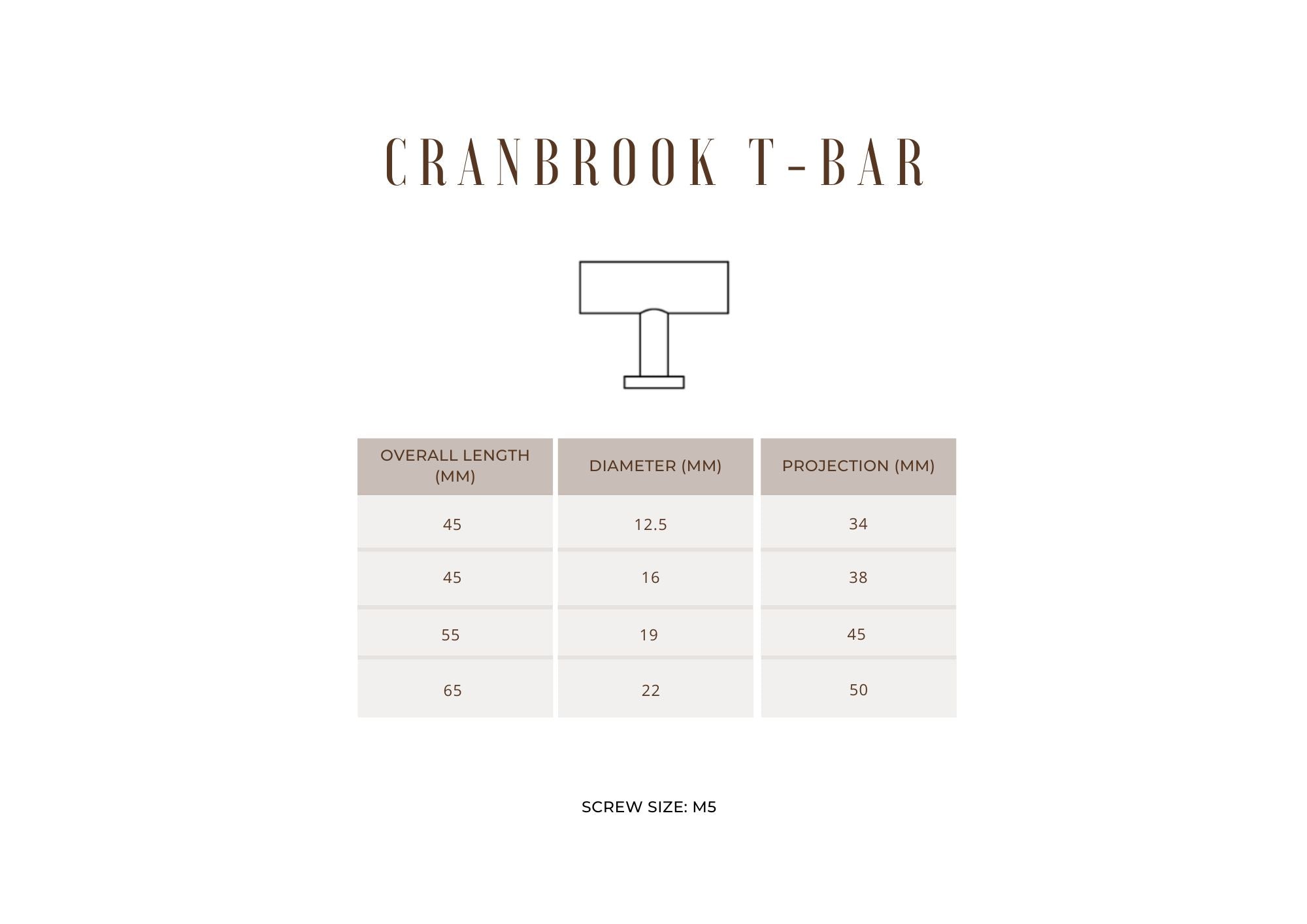 Cranbrook T-Bar