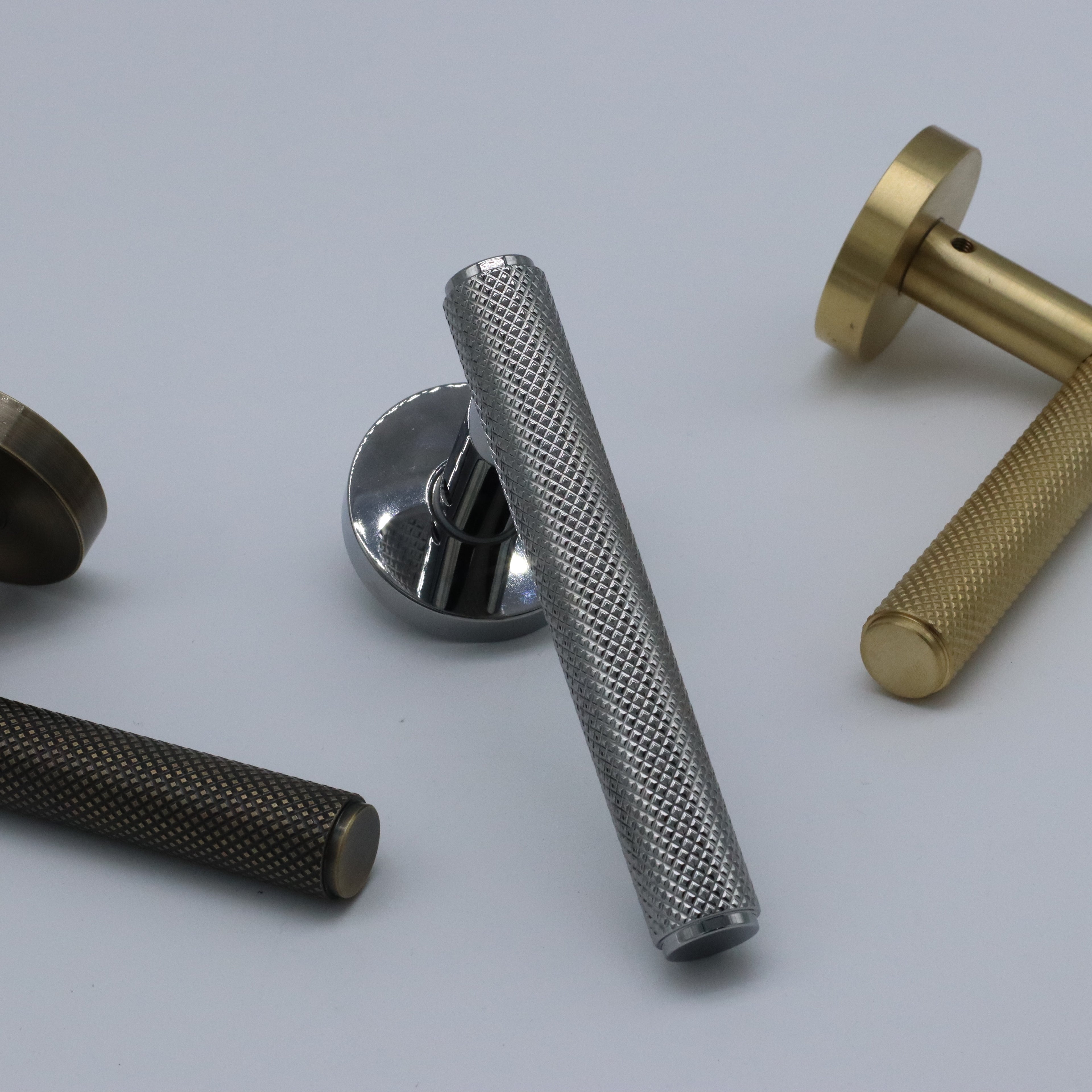 Knurled Door Lever Handle - Set of 2