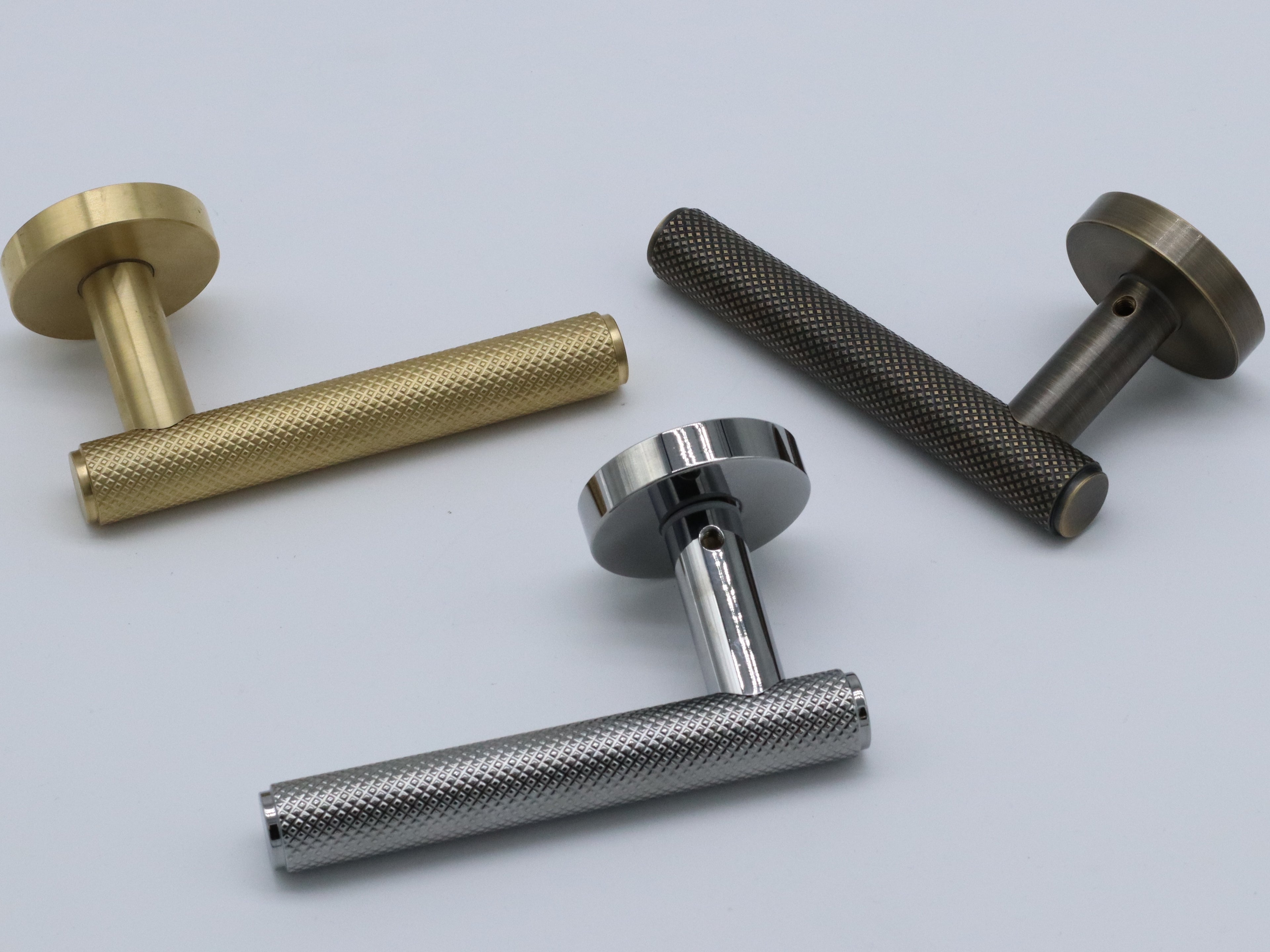 Knurled Door Lever Handle - Set of 2