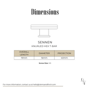 sennen knurled hex t bar with knurl detailing on one front face - statement pull handle for modern kitchens - kent manufacturing 