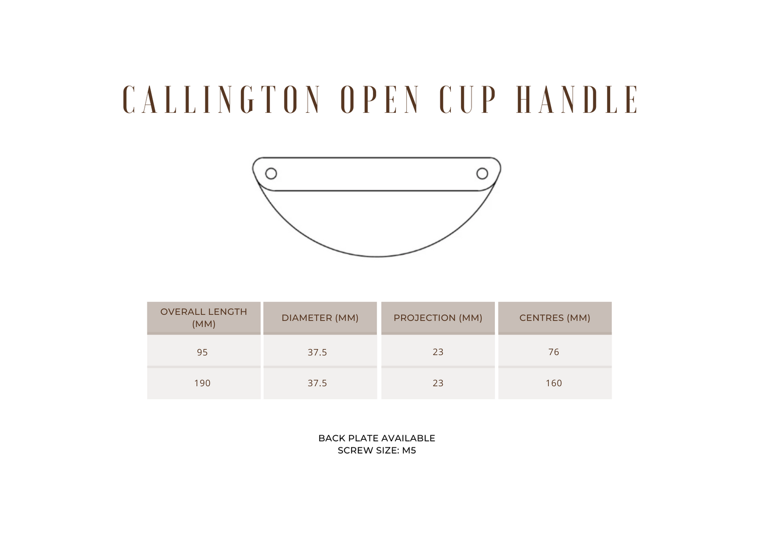 Callington Open Cup Handle