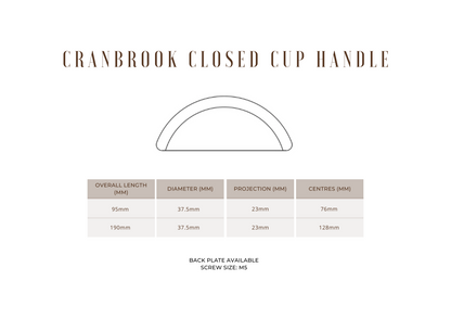 Cranbrook Closed Cup Handle