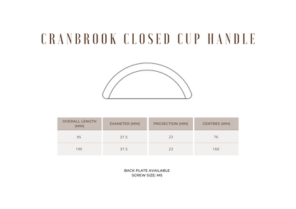 Cranbrook Closed Cup Handle