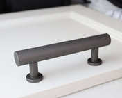 Riverhead Pull Bar — solid brass cylindrical pull bar handle, hand-finished in Tonbridge, Kent. Shown in Satin Brass.