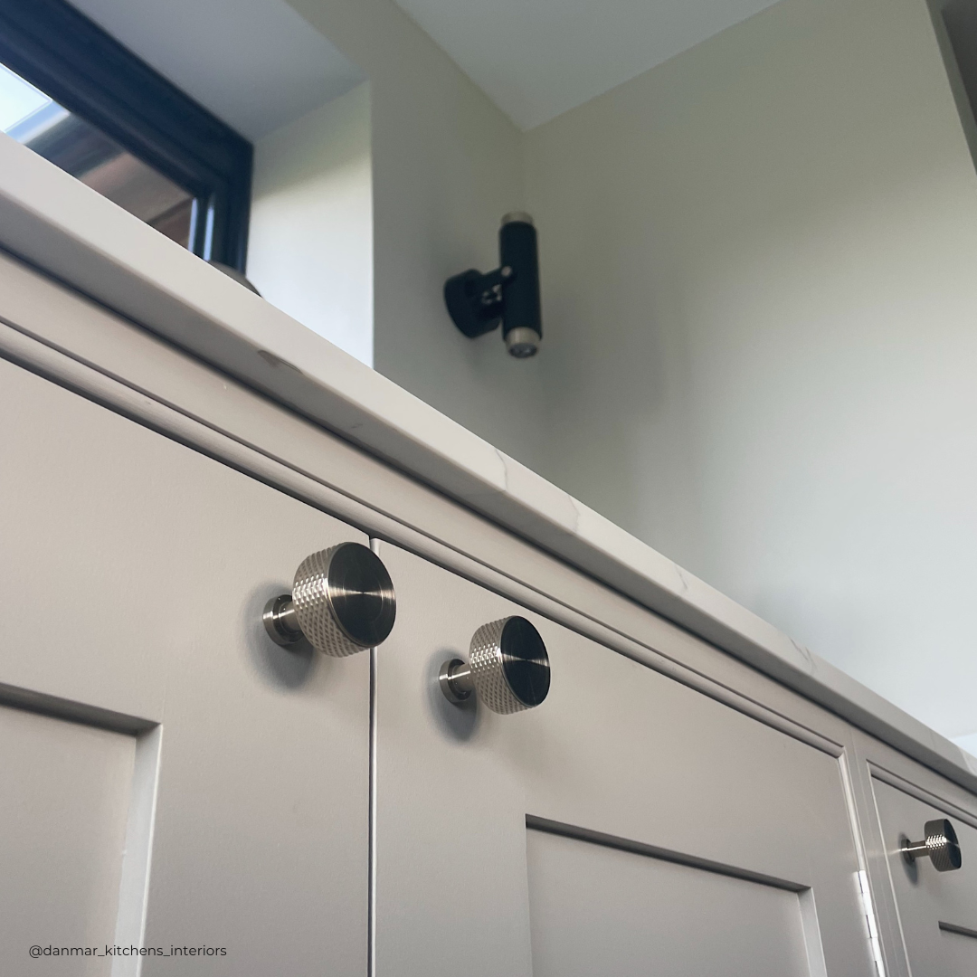 34mm satin brass signature pull knob for ktichen cabinetry - bespoke architectural hardware uk kent maidstone. georgie commons freelance photography
