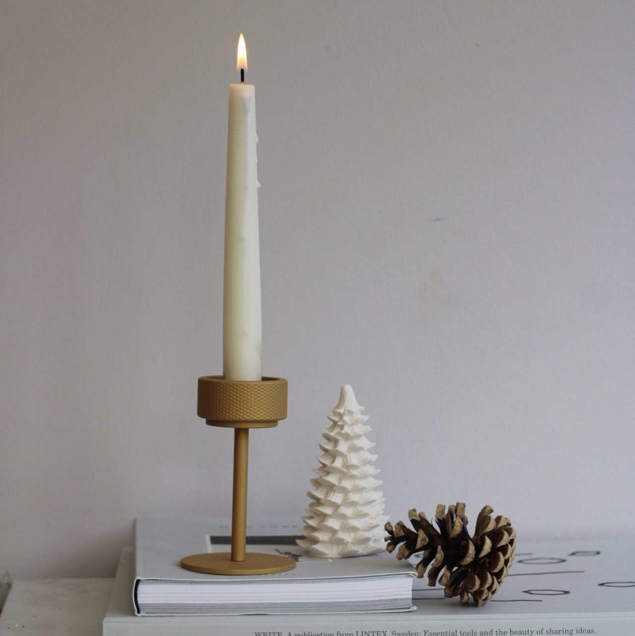gold taper candle holder Christmas gift adrestiasrevolt 